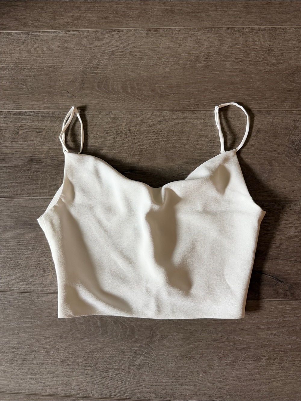 Zara Cream Cowl Neck Crop
